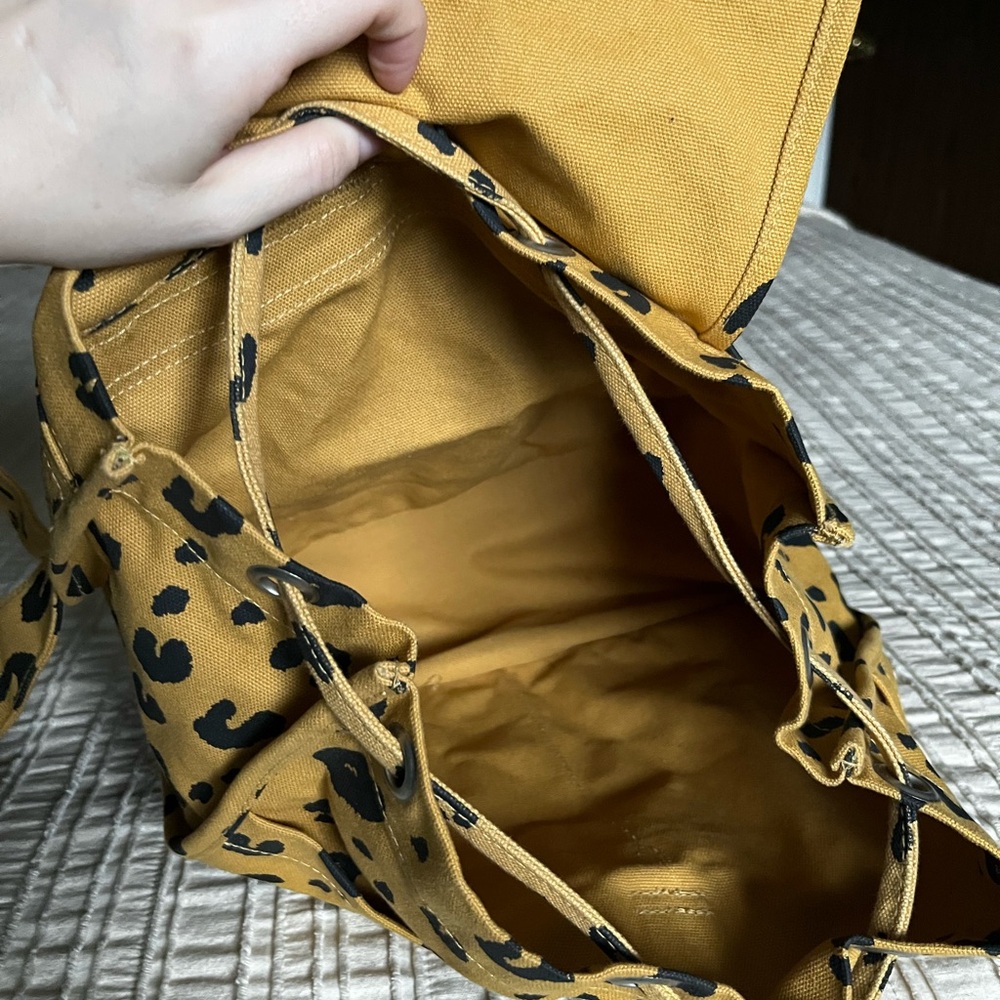 Baggu Leopard Canvas Drawstring Backpack - image 6